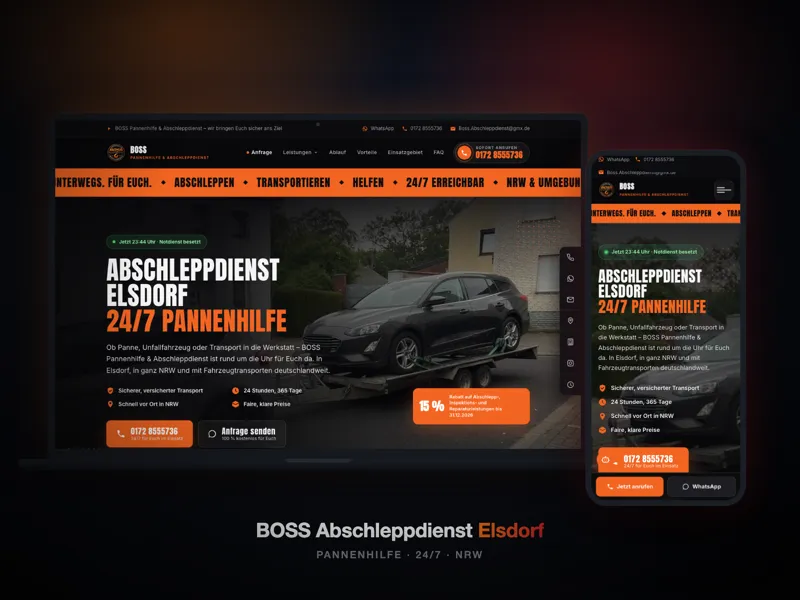 BOSS Abschleppdienst – Arbeit von Packomedia