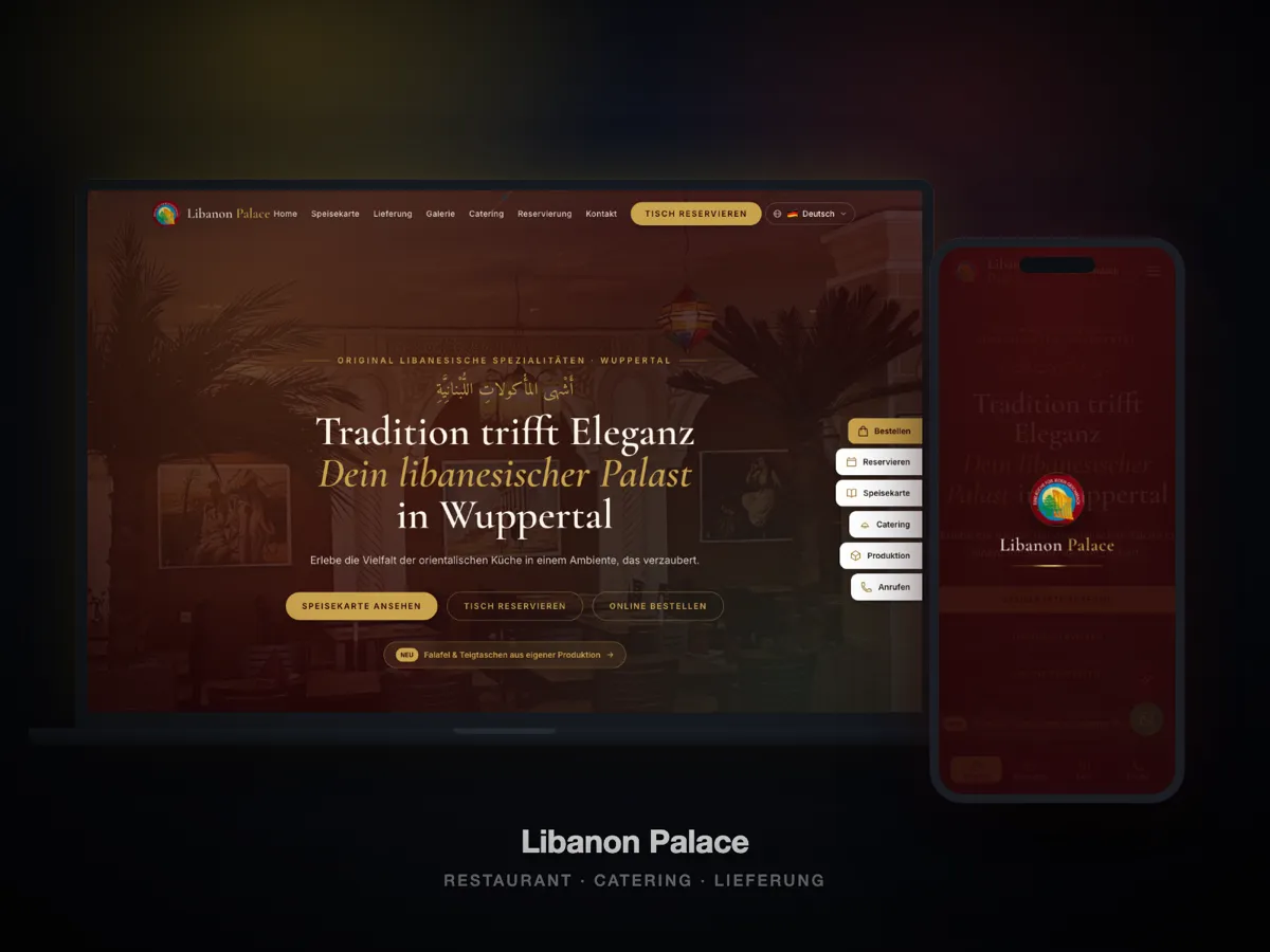 Libanon Palace – Webdesign von Packomedia