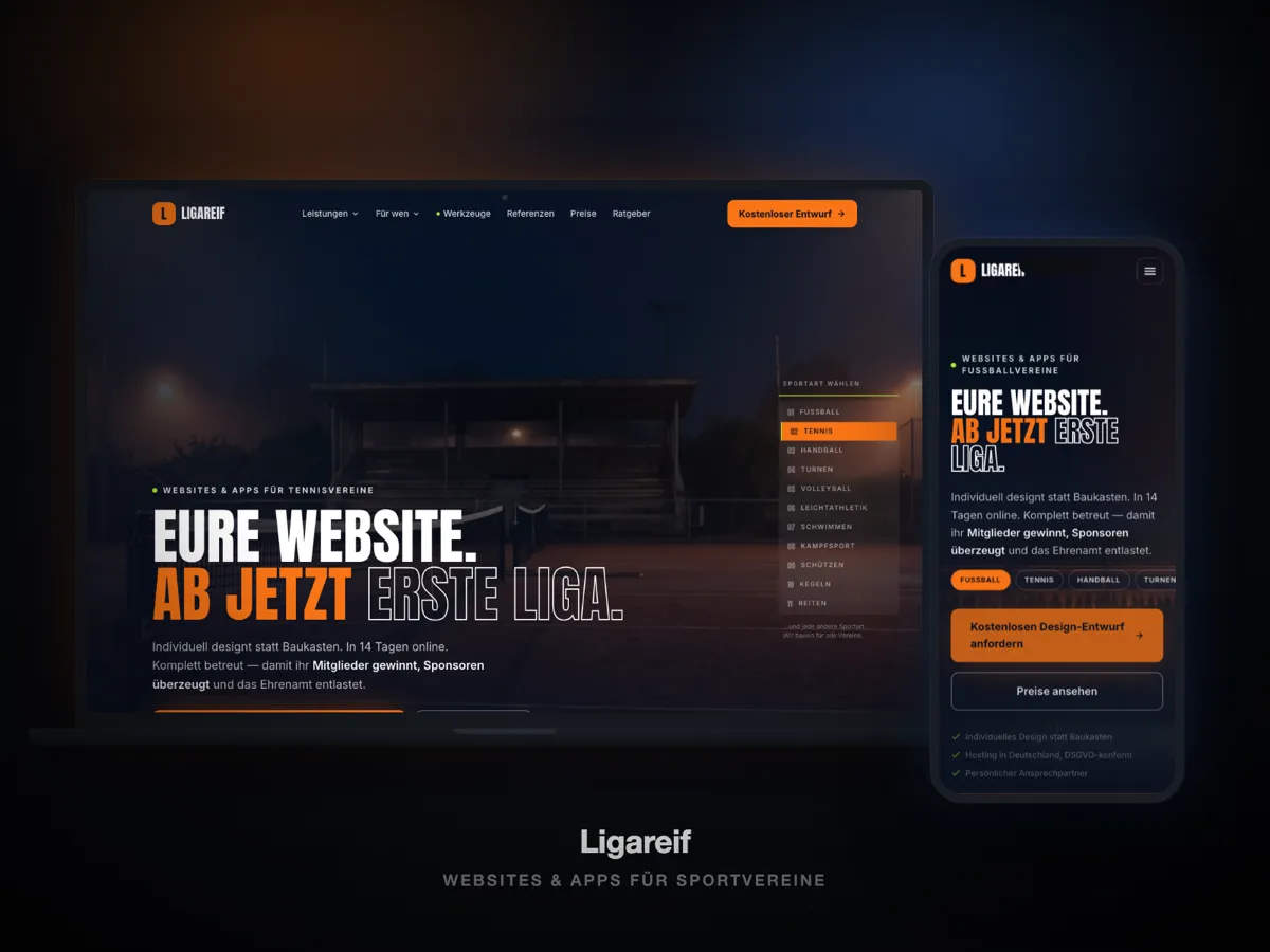 Ligareif – Apps von Packomedia