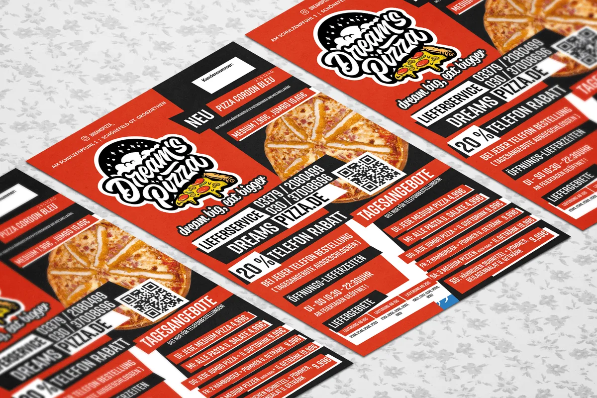 Speisekarte Dreams Pizza