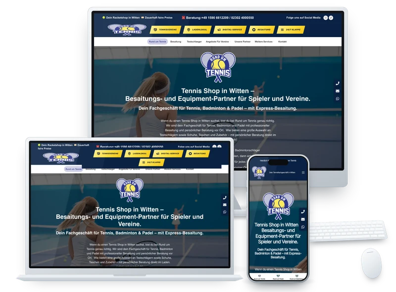 Rund um Tennis – Arbeit von Packomedia