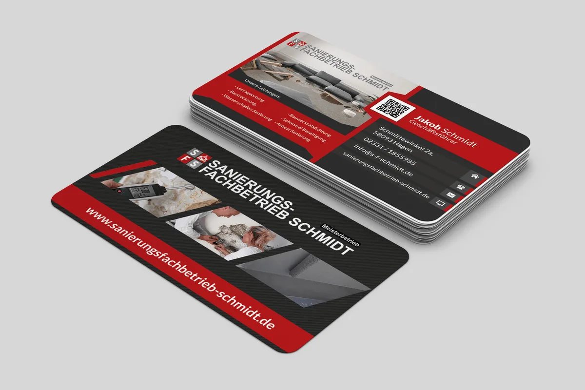Sanierungsfachbetrieb Schmidt – Printdesign von Packomedia
