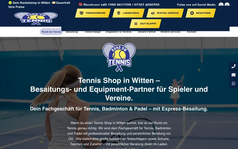Onlineshop Rund um Tennis