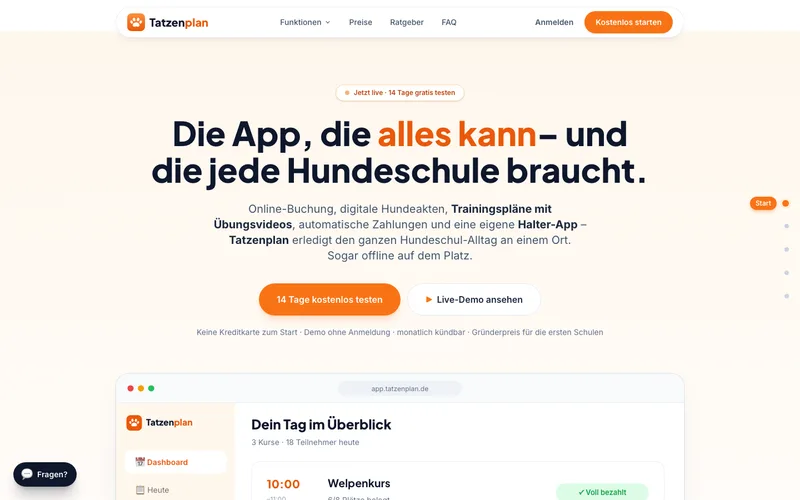 Tatzenplan – von Packomedia entwickelt
